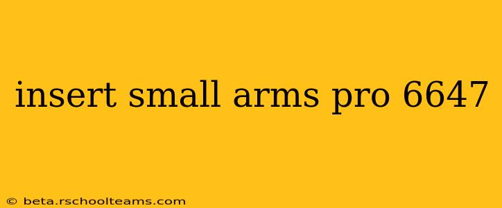 insert small arms pro 6647