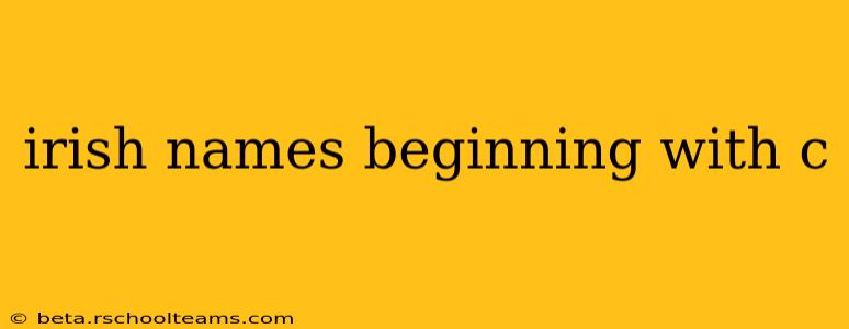 irish names beginning with c