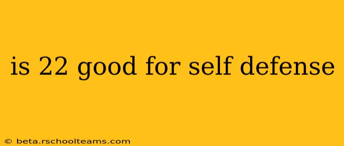 is 22 good for self defense