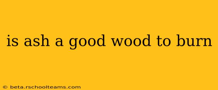 is ash a good wood to burn