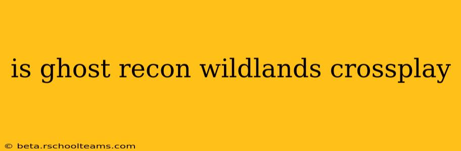 is ghost recon wildlands crossplay