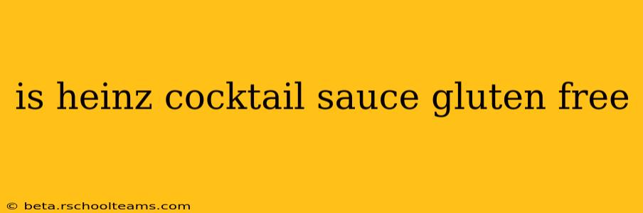 is heinz cocktail sauce gluten free