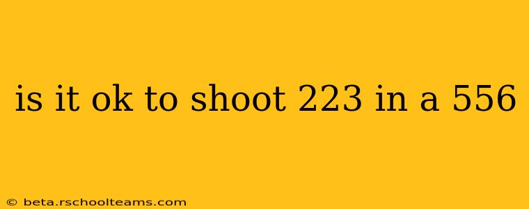 is it ok to shoot 223 in a 556