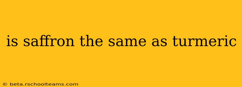 is saffron the same as turmeric