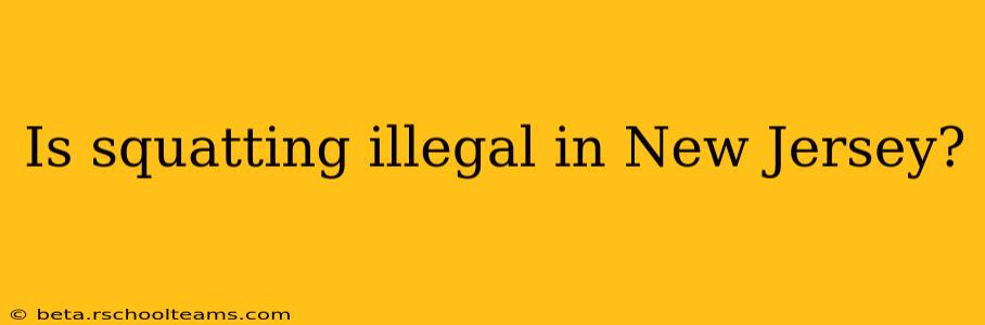 Is squatting illegal in New Jersey?