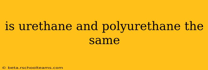 is urethane and polyurethane the same