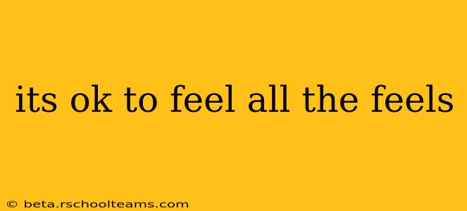 its ok to feel all the feels