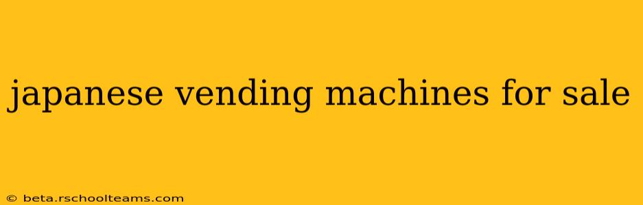 japanese vending machines for sale
