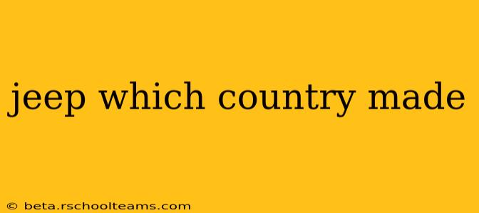 jeep which country made