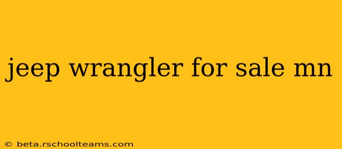 jeep wrangler for sale mn