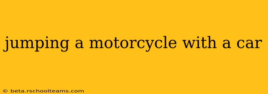 jumping a motorcycle with a car
