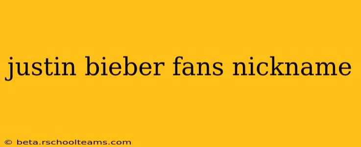 justin bieber fans nickname