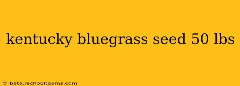 kentucky bluegrass seed 50 lbs