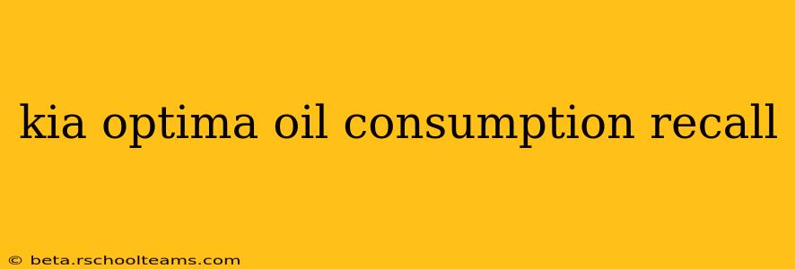 kia optima oil consumption recall