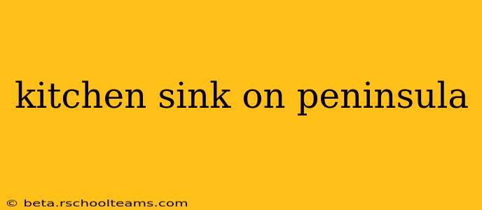 kitchen sink on peninsula