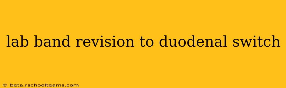 lab band revision to duodenal switch