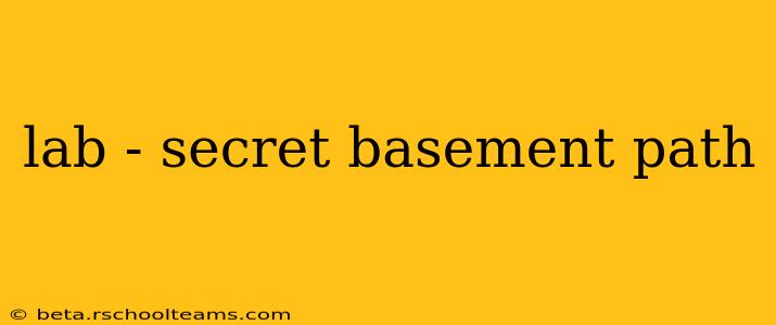 lab - secret basement path
