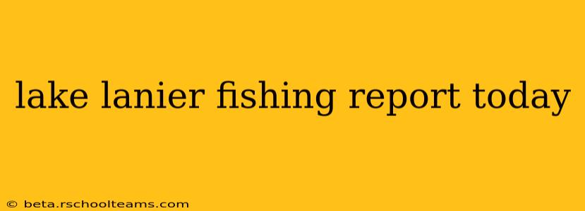 lake lanier fishing report today
