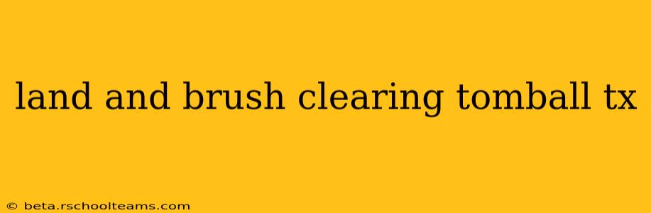 land and brush clearing tomball tx