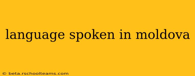 language spoken in moldova