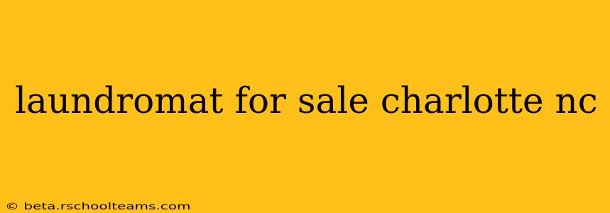 laundromat for sale charlotte nc