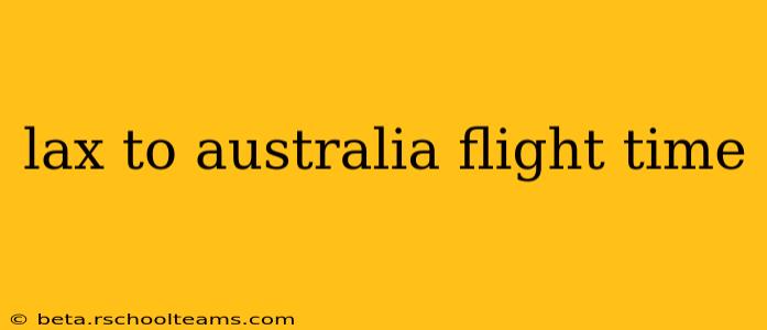 lax to australia flight time