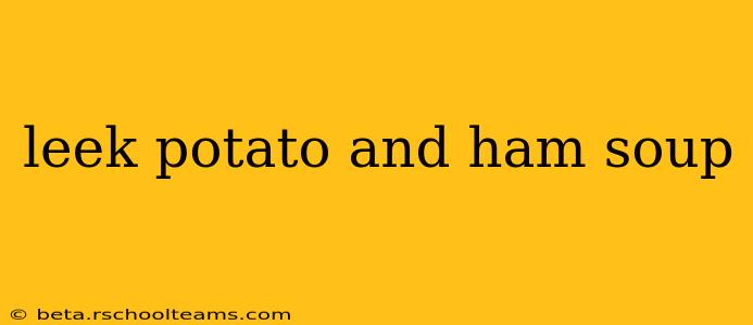 leek potato and ham soup