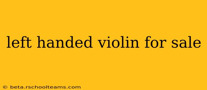 left handed violin for sale