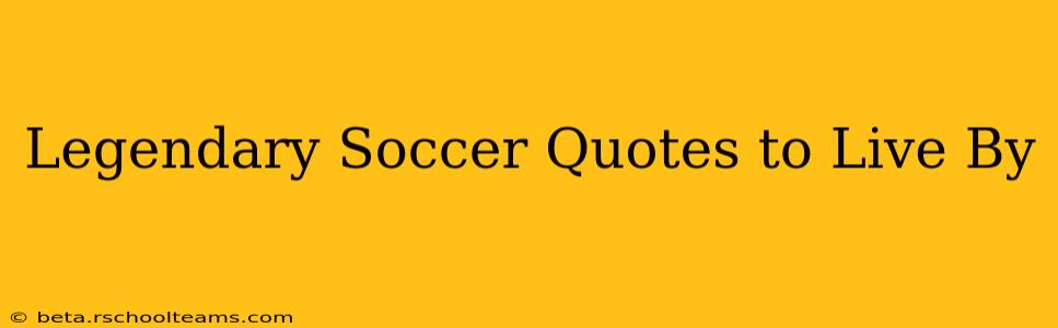 Legendary Soccer Quotes to Live By