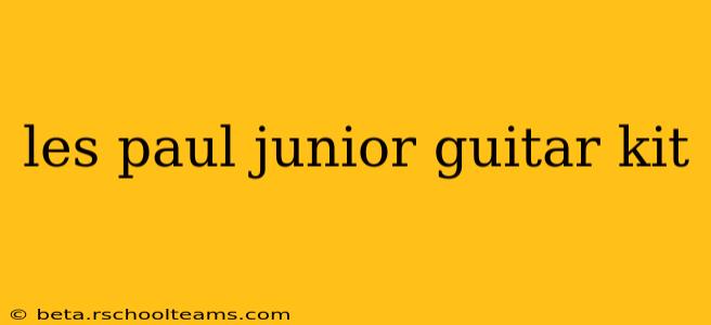 les paul junior guitar kit
