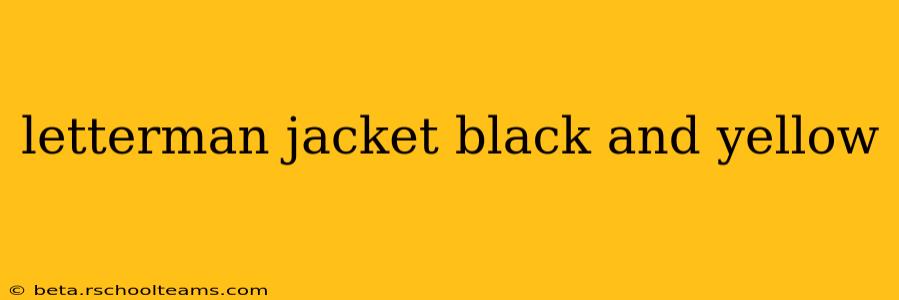 letterman jacket black and yellow