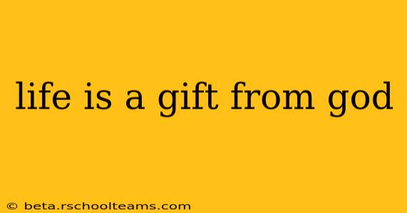 life is a gift from god