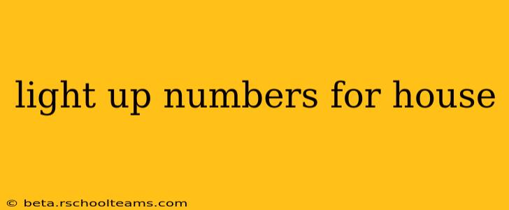light up numbers for house
