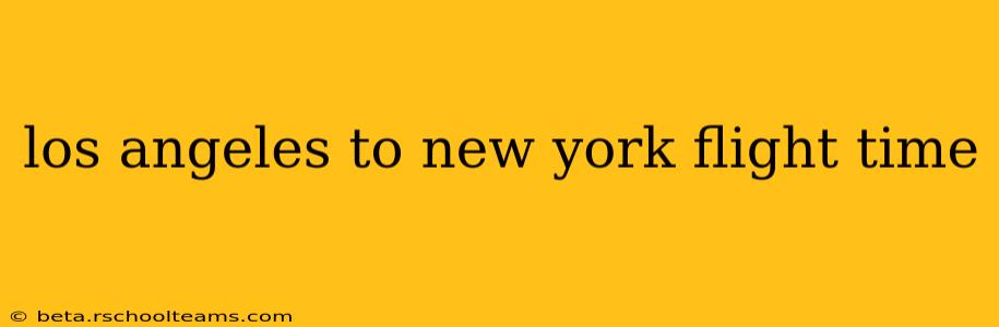 los angeles to new york flight time