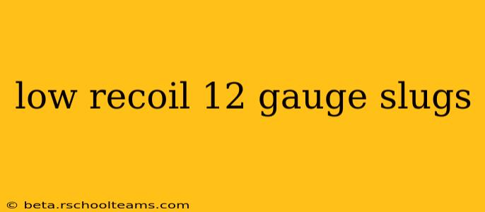 low recoil 12 gauge slugs