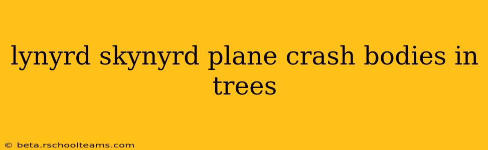 lynyrd skynyrd plane crash bodies in trees