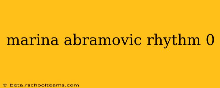 marina abramovic rhythm 0