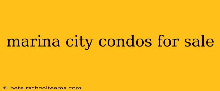 marina city condos for sale