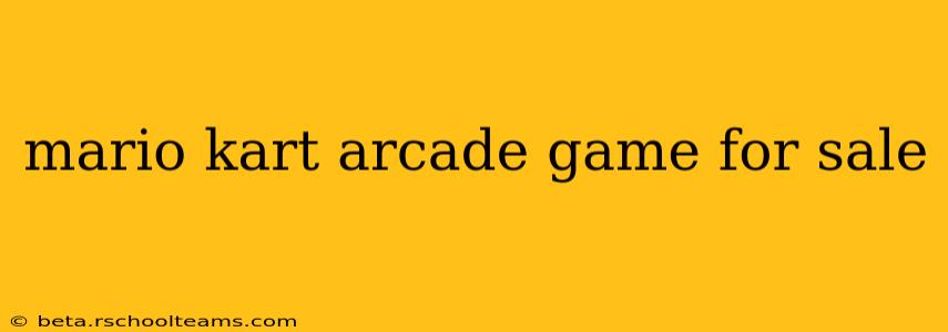 mario kart arcade game for sale