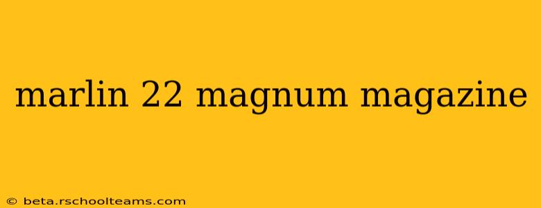 marlin 22 magnum magazine