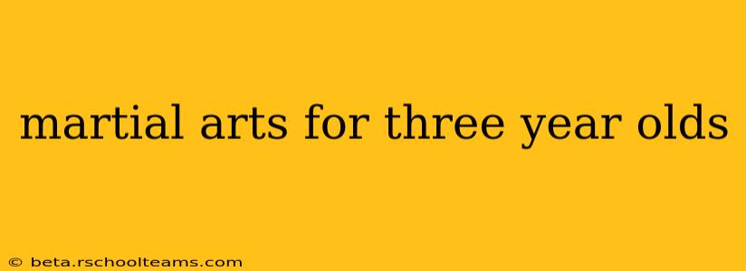 martial arts for three year olds