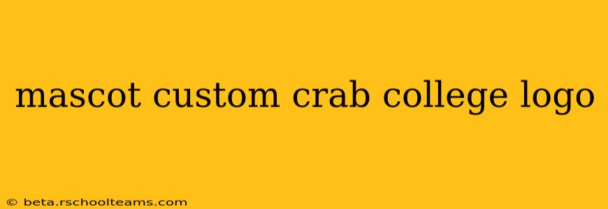 mascot custom crab college logo