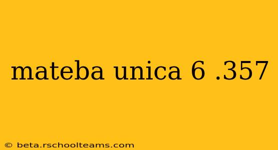 mateba unica 6 .357