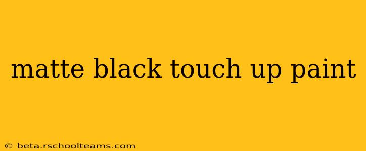 matte black touch up paint