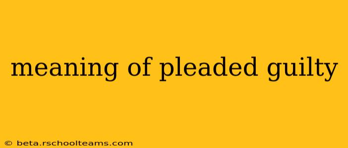 meaning of pleaded guilty
