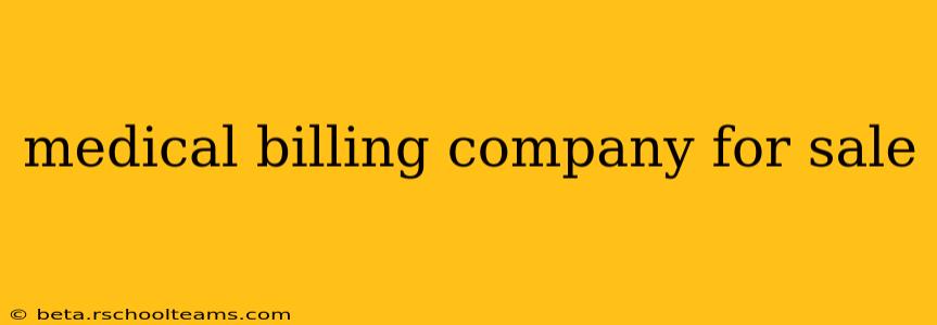 medical billing company for sale