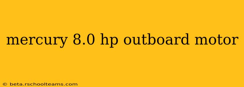 mercury 8.0 hp outboard motor
