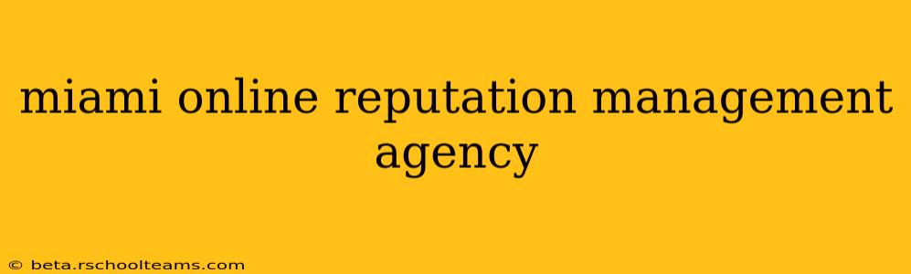 miami online reputation management agency