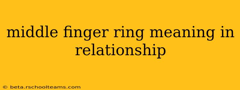 middle finger ring meaning in relationship
