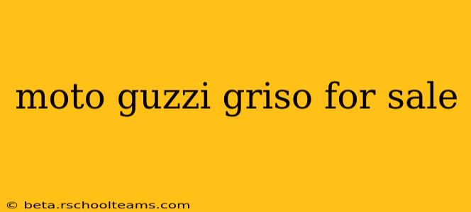 moto guzzi griso for sale
